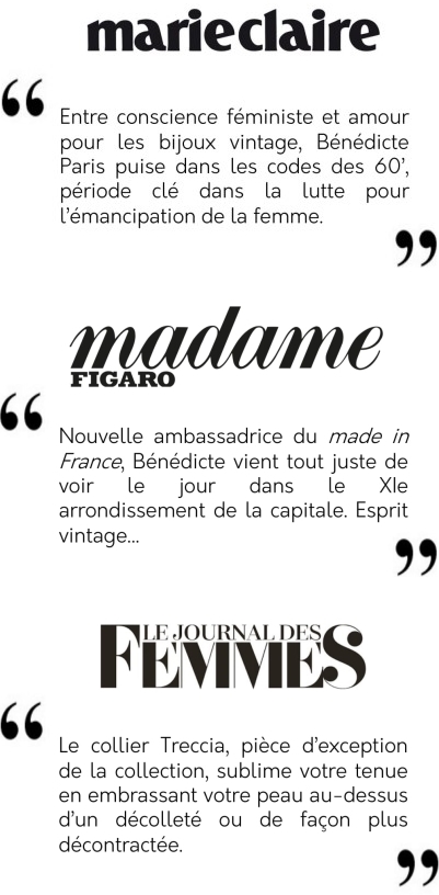 Bénédicte Paris articles Marie Claire, Madame Figaro, Le journal des Femmes